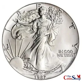 1987 American Silver Eagle UNC | Premium Wholesale Collectible American Silver Eagles UNC | The Coin Shop