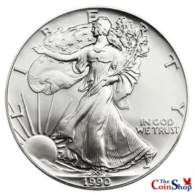 1990 American Silver Eagle BU | Premium Wholesale Collectible American Silver Eagles BU | The Coin Shop