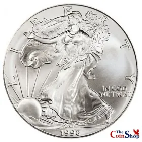 1998 American Silver Eagle BU | Premium Wholesale Collectible American Silver Eagles BU | The Coin Shop