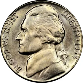 1953-D Jefferson Nickel