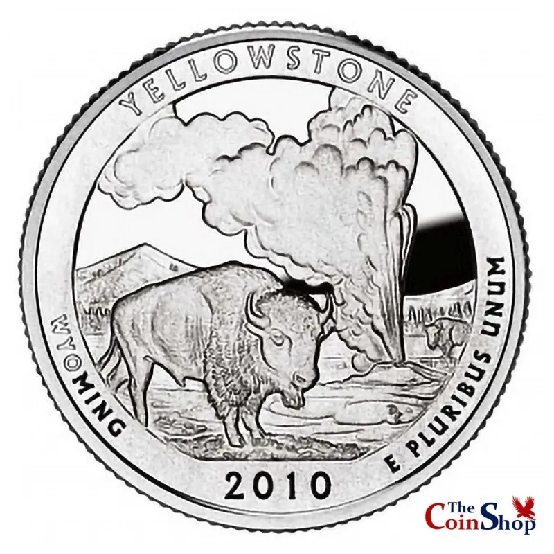 2010S Proof Yellowstone National Park Quarter Premium Collectible