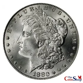 1880-P Morgan Silver Dollar | Collectible Morgan Silver Dollars At Wholesale Prices | The Coin Shop
